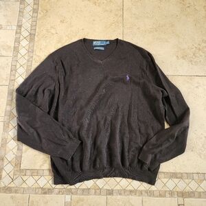 Polo Ralph Lauren Men's  V-Neck Sweater Black